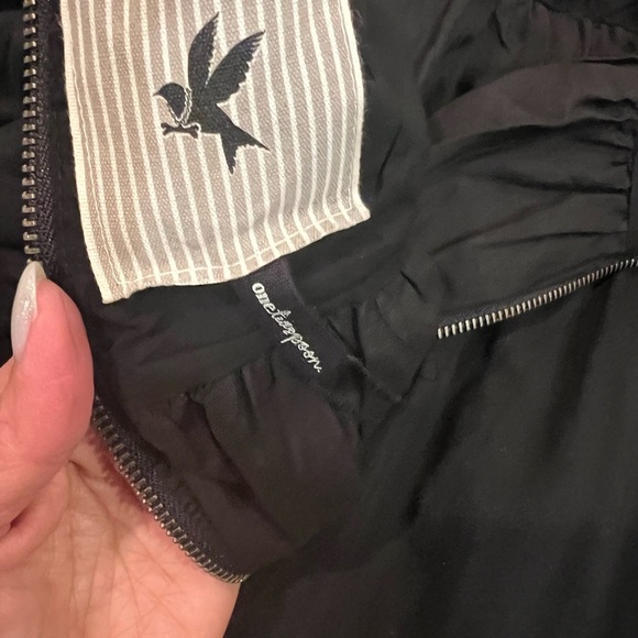 One Teaspoon Silver and Black Nickels & Dimes Strapless Babydoll Mini Dress NWT - Picture 9 of 12